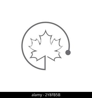 Maple leaf vector illustration design template Stock Vector