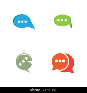Buble chat icon Vector Illustration design Logo template Stock Vector