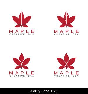 Maple leaf vector illustration design template Stock Vector
