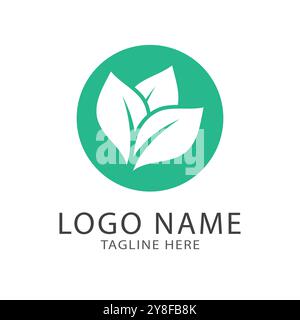 Green leaf logo ecology nature element vector icon Stock Vector