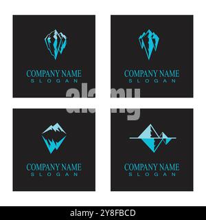 Ice berg Logo Template vector symbol nature Stock Vector