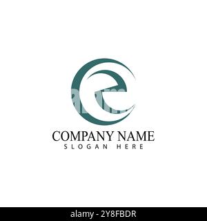 Circle vector flat design template Stock Vector