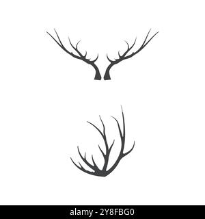 Deer Logo Template vector icon illustration design Stock Vector
