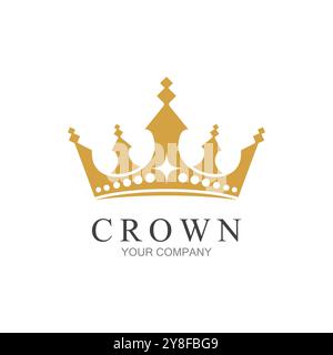 Crown Logo Template vector icon illustration design Stock Vector