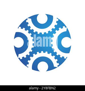 Gear Logo Template vector icon illustration design Stock Vector