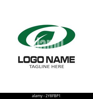 Pine tree illustration vector flat design template Stock Vector