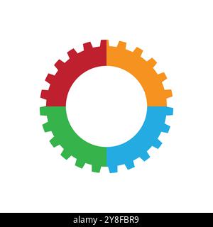 Gear Logo Template vector icon illustration design Stock Vector