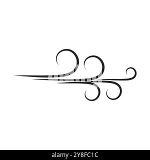 Wind icon isolated logo vector template design Stock Vector