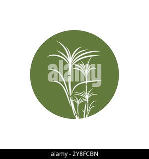 Sugar cane Logo Template vector symbol nature Stock Vector