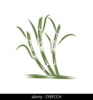 Sugar cane Logo Template vector symbol nature Stock Vector
