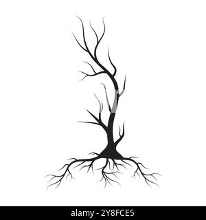 branch tree vector illustration summer clipart autumn clipart nature forest Stock Vector