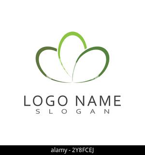 Moringa Leaf Logo Template Vector Symbol Nature Stock Vector