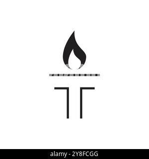 Torch  Logo Template vector symbol illustration design Stock Vector