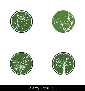 branch tree vector illustration summer clipart autumn clipart nature forest Stock Vector