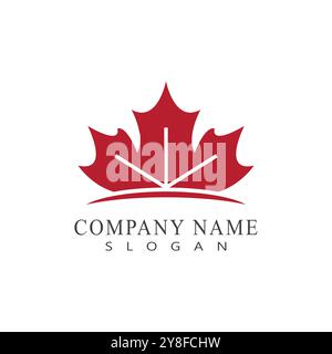 Maple leaf vector illustration design template Stock Vector