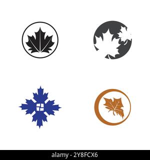 Maple leaf vector illustration design template Stock Vector