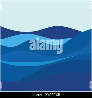 Abstract Water wave vector illustration design background Stock Vector