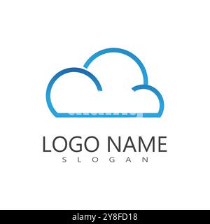 Cloud illustration logo vector flat design Stock Vector Image & Art - Alamy
