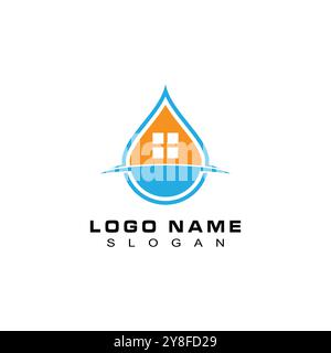 Water drop Logo Template vector illustration design Stock Vector
