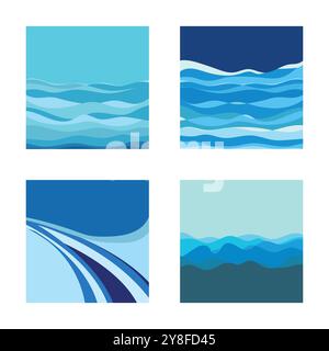 Abstract Water wave vector illustration design background Stock Vector
