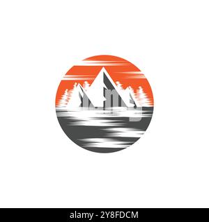 Mountain icon Logo Template Vector illustration design Stock Vector
