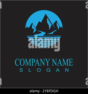 Ice berg Logo Template vector symbol nature Stock Vector