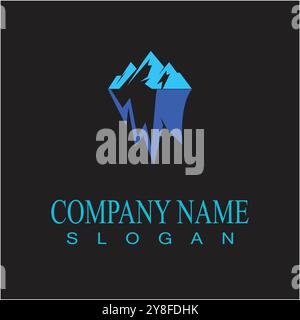 Ice berg Logo Template vector symbol nature Stock Vector