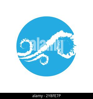 Wind icon isolated logo vector template design Stock Vector