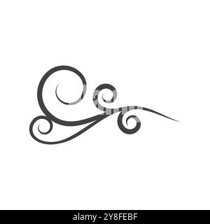 Wind icon isolated logo vector template design Stock Vector