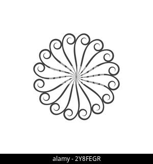 Wind icon isolated logo vector template design Stock Vector