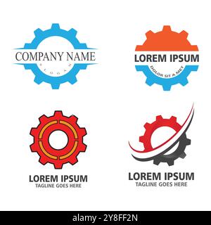 Gear Logo Template vector icon illustration design Stock Vector