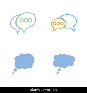 Speech bubble Logo template vector illustration Stock Vector
