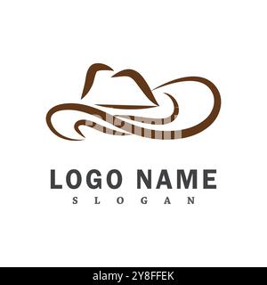 Cowboy logo vector template design Stock Vector