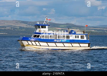 Ali Cat is a passenger ferry operated by Caledonian MacBrayne on the Gourock - Dunoon service, pictured here when run by Argyll Ferries. Stock Photo