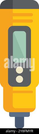 Electronic device measuring water quality by displaying tds, the total dissolved solids Stock Vector