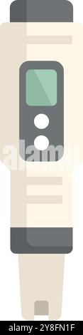 Digital ph meter measuring equipment icon, flat style illustration Stock Vector