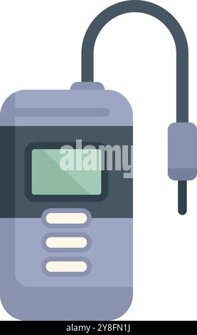 This is a digital breathalyzer showing test result icon illustration Stock Vector