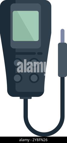 Digital soil test device with a probe for measuring soil parameters and conditions Stock Vector