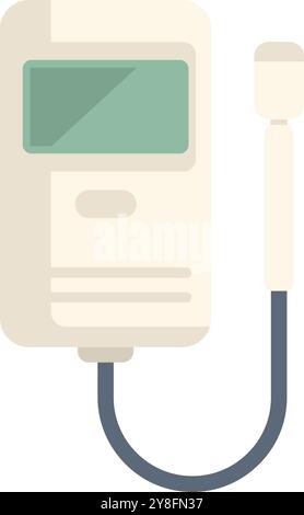 Digital water quality tester is measuring the purity level of the water Stock Vector