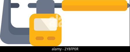 Digital caliper measuring tool icon illustration with flat style design on white background Stock Vector