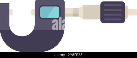 Digital micrometer measuring tool icon illustration with a white background Stock Vector