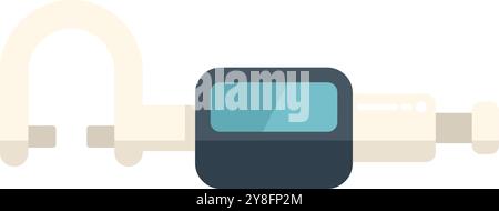 Digital caliper measuring tool icon in flat style isolated on white background Stock Vector