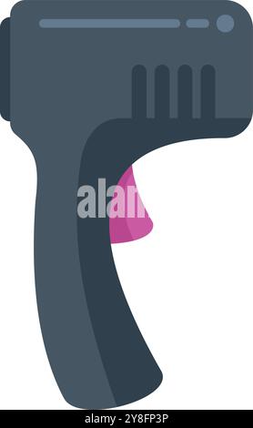 Electronic inventory scanner reading bar code on product in a store Stock Vector