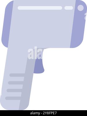 Digital non contact infrared thermometer for measuring body temperature, displaying result on screen Stock Vector