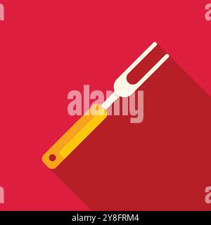 This vector icon features a large serving fork, perfect for any food related design project Stock Vector