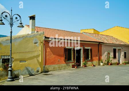 The ancient village of Monteleone Rocca Doria, the smallest center of Sassari, in north-western Sardinia, a suggestive medieval village, Italy Stock Photo