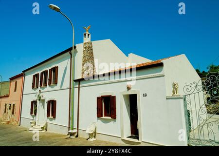 The ancient village of Monteleone Rocca Doria, the smallest center of Sassari, in north-western Sardinia, a suggestive medieval village, Italy Stock Photo