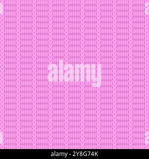 Stylish Knit. Pink Knitted Texture. Woolen Pullover Canvas Print. Winter Fabric Pattern. Stock Photo