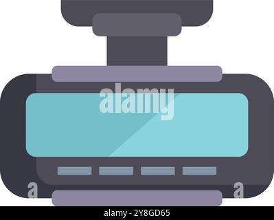 Car dash cam with suction cup mount recording time lapse video footage Stock Vector