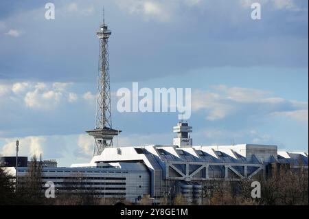 Berlin, Radio tower Funkturm, waves, signal radio tower architecture Berliner Funkturm, radio, signal, tower, architecture, Westberlin, Stock Photo